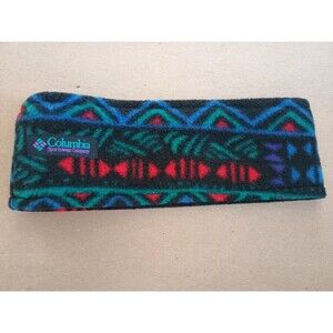VTG Columbia Sportswear fleece headband Aztec Nordic 90’s Y2K Blue Small Medium